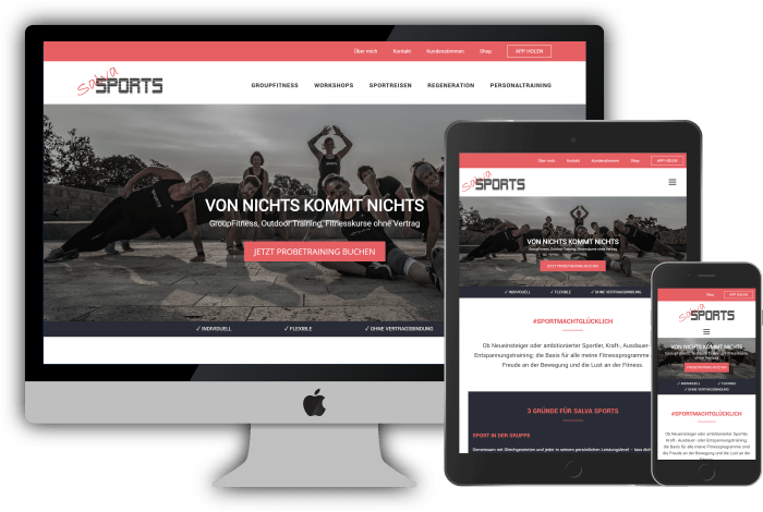 Salva Sports - Wordpress Webdesign