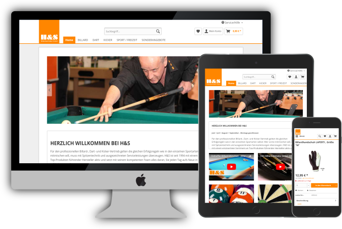 Billard München - Shopware Webshop